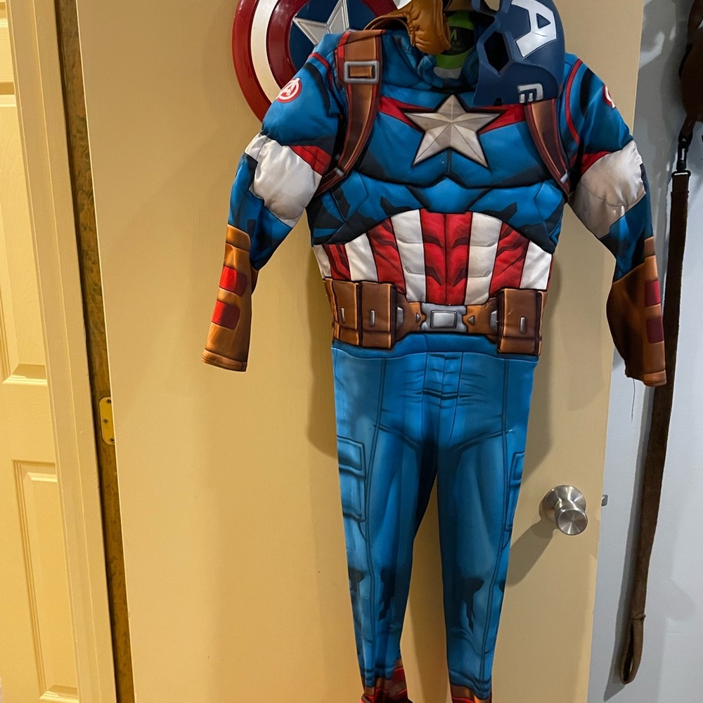 Kids Captain America Costume - Blue and Red